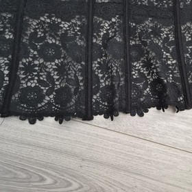 BNWT Vintage Ann Summers Black Embroidered Willa Corset Size 6-8 