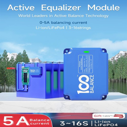 Smart BMS 3S-16S Li-ion LiFePo4 5A Active Balancer Battery Equalizer Board Safe - Bild 2 von 35