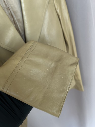 Tsussardi Lambskin Blazer Womens Button Leather Jacket Made in Italy Size 40 - Picture 14 of 19