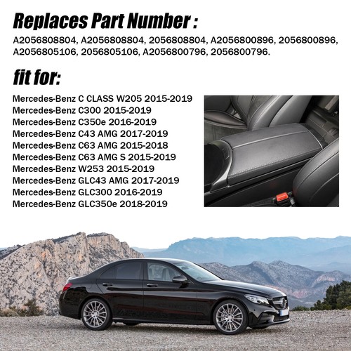 Center Console Storage Lid ArmRest for 2015-2020 Mercedes-Benz C300 C63 AMG S - Picture 11 of 11
