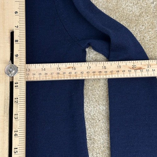 Lilly Pulitzer Womens Devlin Sweater Dress S Navy Blue Gold 100% Merino Wool - Picture 19 of 21