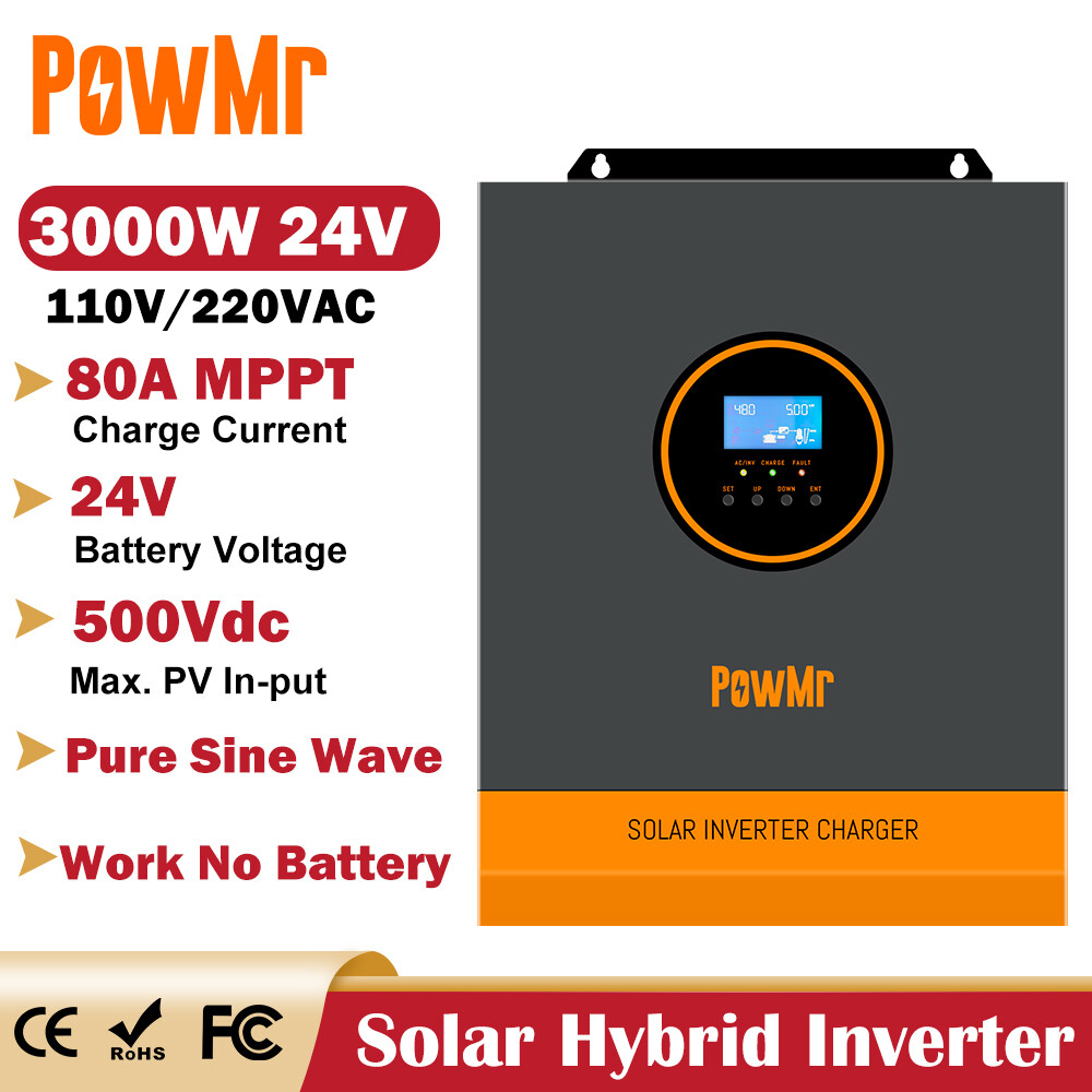 Régulateur Hybride 3000W 12V/24V MPPT Double - Solaire Et éolien - Neuf