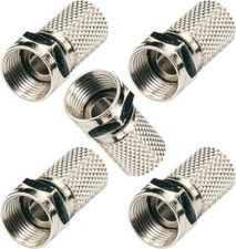 5 x RG6 F Type Screw On Connectors Satellite Coax Cable Fittings Ham Radio UK