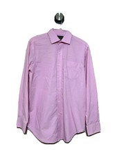 Lauren Ralph Lauren Non-Iron Men's Dress Shirt Size 16 34/35 Pocket Long Sleeve