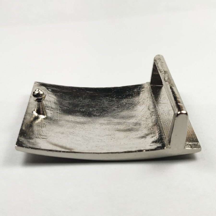 Classic Sculpted Minimalist Rectangular Brushed S… - image 4