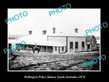 OLD LARGE HISTORIC PHOTO OF WELLINGTON SA VIEW OF THE POLCE STATION c1870