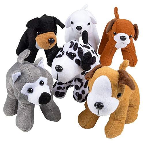 Plush Puppy Dogs - (Pack of 12) 6 Inches Tall Stuffed Animals 12-Pack Dogs - Afbeelding 5 van 7