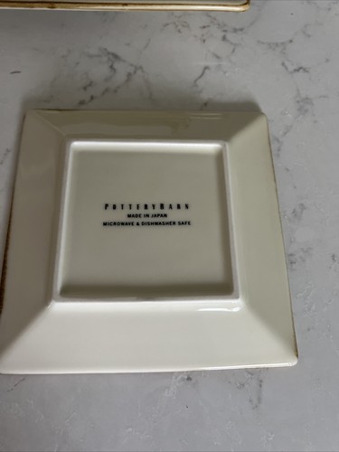 Pottery Barn Square Asian Cream 5 Piece Dinnerware Set Stoneware Japan Place Set - Picture 12 of 16
