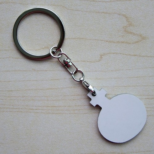 10x Sublimation ink Blank MDF Key Rings Heat Press machine Printing Supplies - Picture 7 of 7