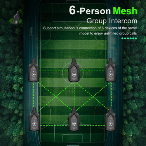 Foodball Soccer Referee Mesh Intercom Headset Communication System 6 Users - Picture 4 of 13