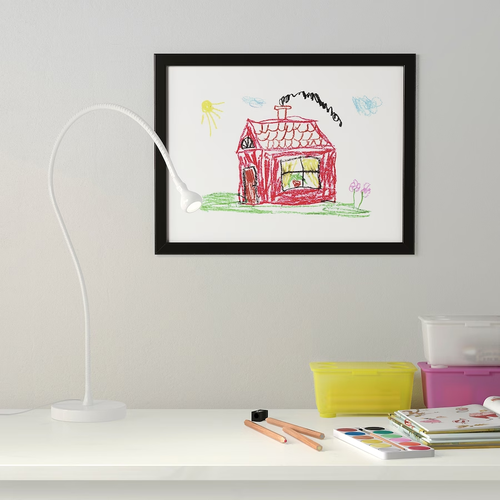 Marco de fotos decorativo IKEA FISKBO A3 tamaño moderno montaje en pared negro 30x40 cm - Imagen 2 de 3