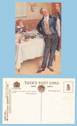 VINTAGE - SET OF SIX TUCK'S DICKENS' CHARACTERS POST CARDS IN ORIGINAL SLEEVE - Picture 4 of 9