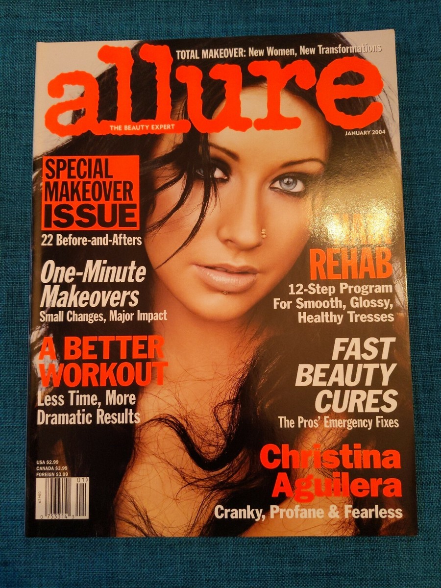 Allure Magazine January 2004 Christina Aguilera CVR Mint No Label