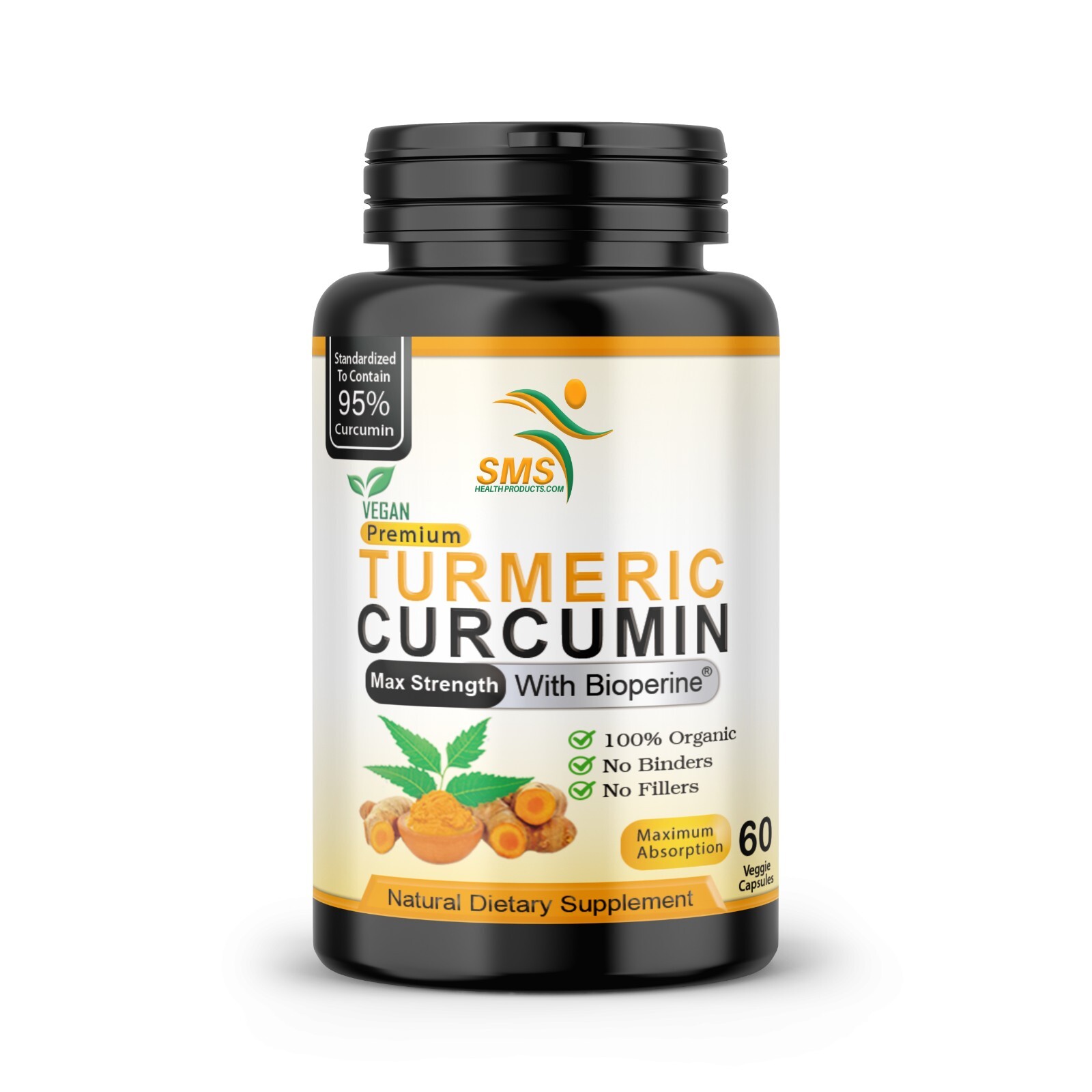 TURMERIC 95% CURCUMIN 10,000mg EXTRACT TUMERIC BLACK PEPPER ANTIOXIDANT BEST