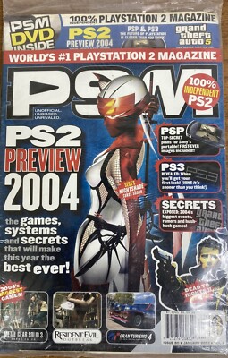 PSM Magazine January 2004 Issue - PS2 Preview 2004, Metal Gear Solid 3, Resident