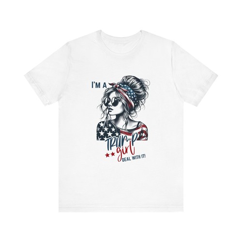 Camiseta I'm a Trump Girl - Camiseta Patriótica Gráfica Bandera Americana para Mujer Regalo - Imagen 11 de 19