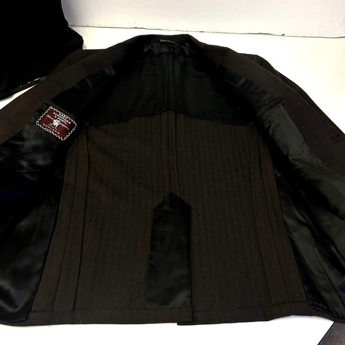 Vtg 50's Hart Schaffner Marx SILVER TRUMPETER ROCKABILLY Brown HERRINGBONE Suit - Picture 16 of 17