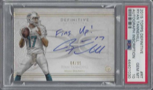 RYAN TANNEHILL 2015 TOPPS DEFINITIVE "FINS UP" INSCRIBED AUTO /35 PSA 10 POP 1/1 - Picture 1 of 1