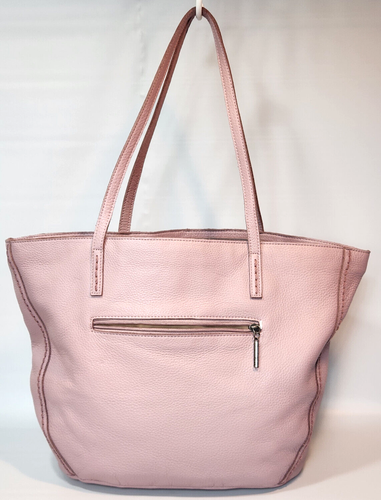 The Sak FAYE TOTE Rosewood Pink Leather Zip Lined Shoulder Handbag Purse 15x12x5