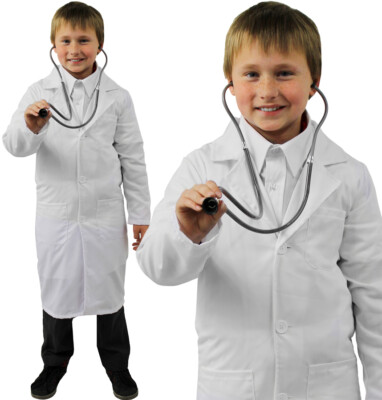 Girls Kids Childrens Doctors White Coat Fancy Dress Costume Outfit Stethoscope Girls Kids Childrens Doctors White Coat Fancy Dress Costume Outfit Stethoscope