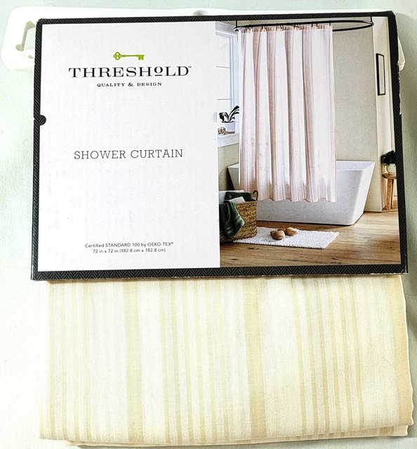 Threshold Tan Variegated Stripe Shower Curtain for sale online eBay