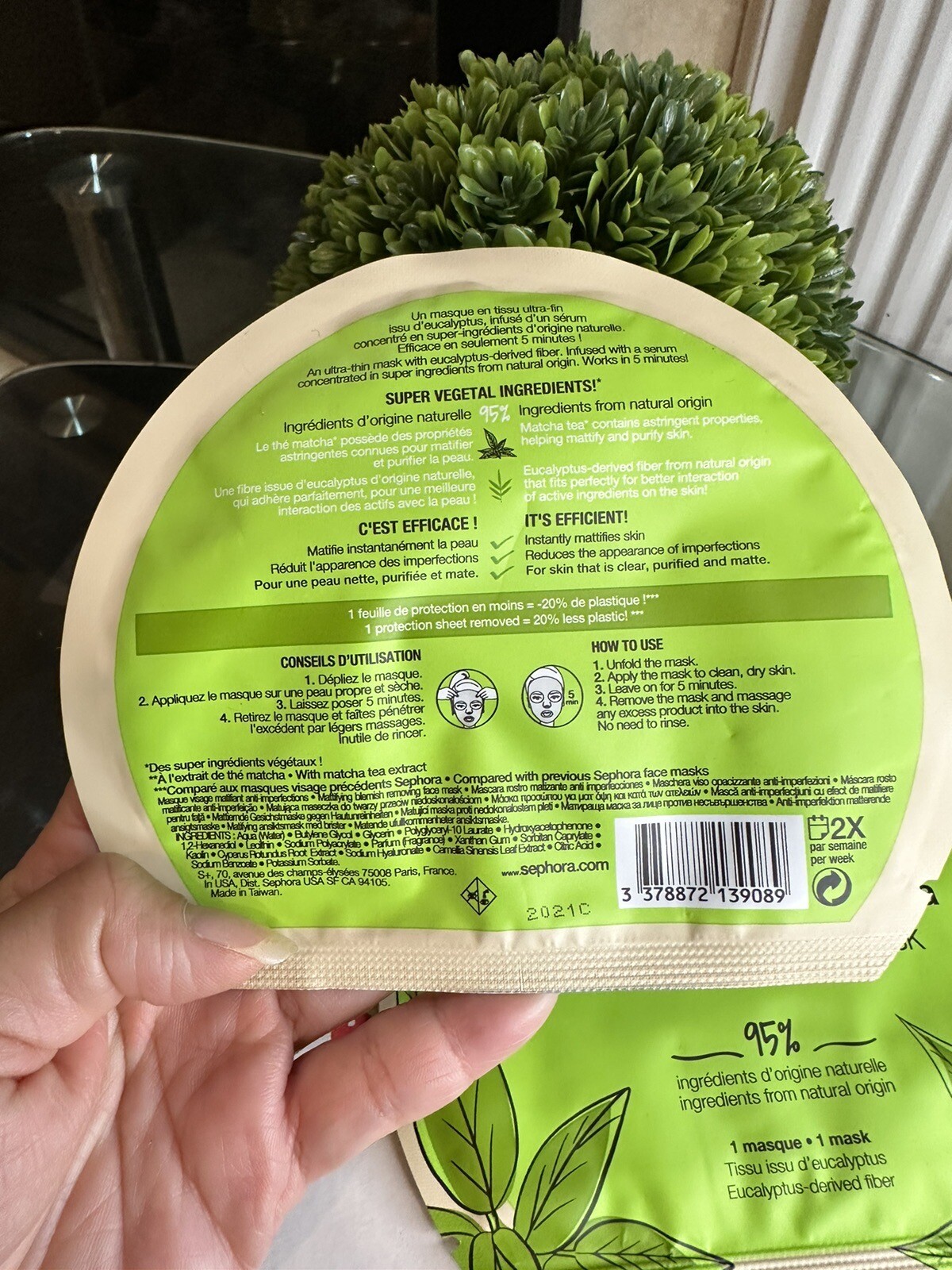 2x SEPHORA Matcha Tea Mattifying And Clarifying .