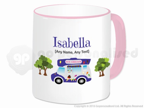 Personalised Gift Ice Cream Van Mug Cone Scoop Driver Vendor Novelty Present #1 - Foto 18 di 19
