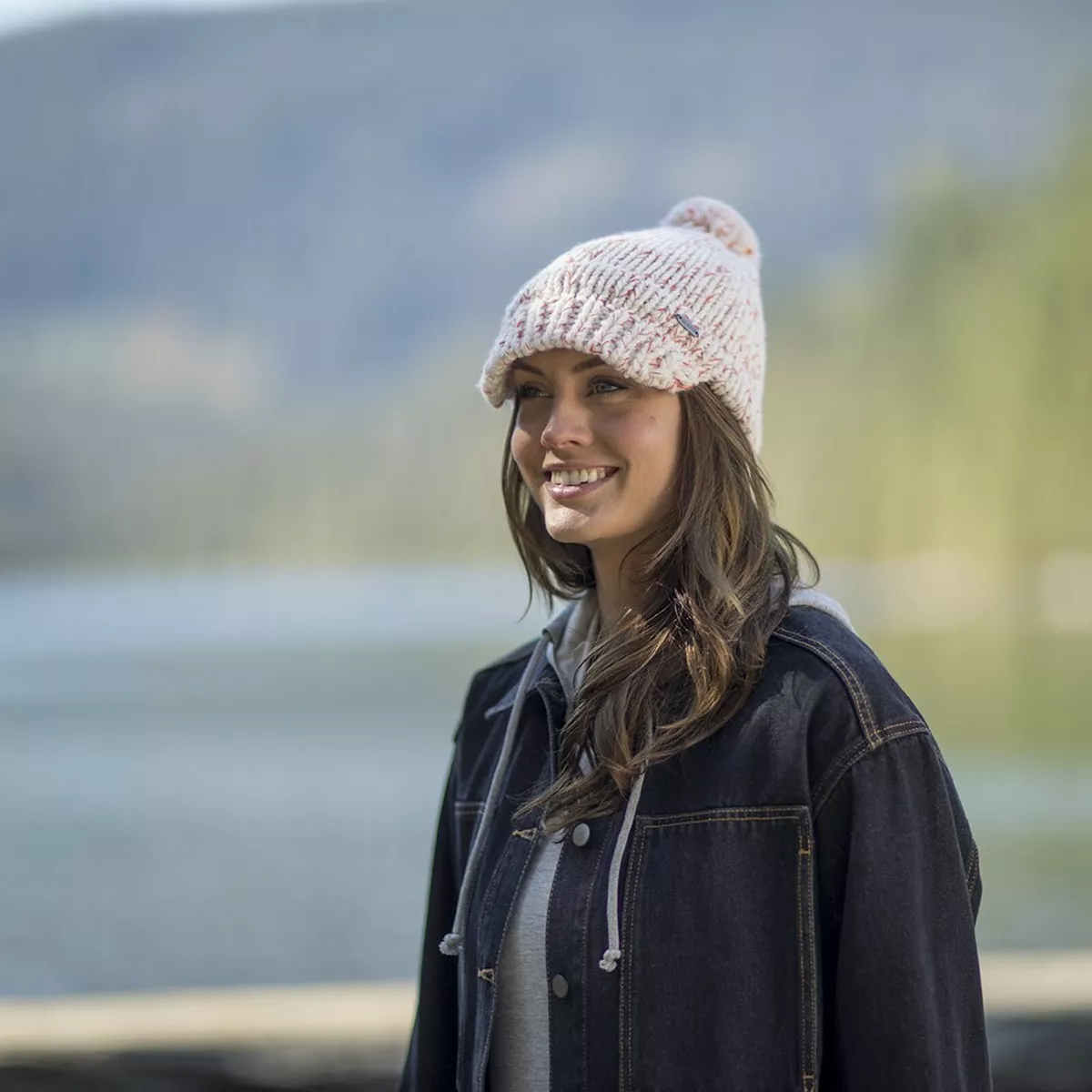 Womens visor cheap beanie hat