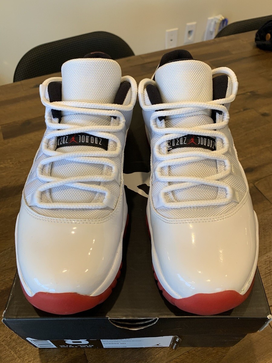 Jordan 11 Retro Low Size 8.5 Nike White Red 2012 | eBay