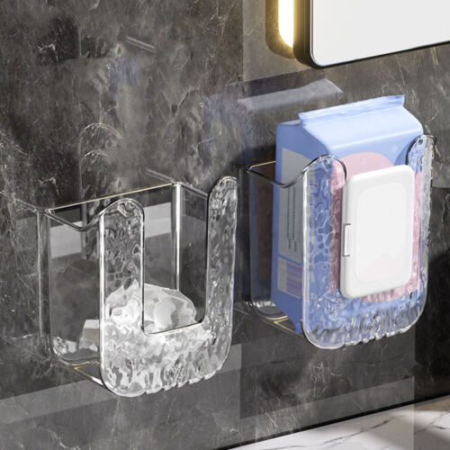 Wall Mounted Wipes Dispenser Refillable Tissue Storage Box Case For Bathroom