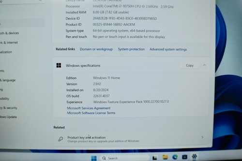 MSI GF65 THIN 10SDR-458 15.6" (512GB SSD, Intel Core i7-10750H, 2.60GHz, 8GB... - Picture 10 of 16