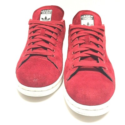 Adidas Stan Smith Mens Shoes Burgundy Suede Sneaker Size Us
