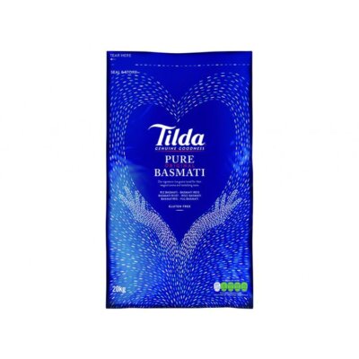 Tilda Pure Basmati Reis 20 Kg   Aromatischer Langkornreis aus Indien