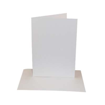 100 Stück - 5x7 weiße Kartenrohlinge & Umschläge - 300 g/m² - Tintenstrahl & Laser bedruckbar