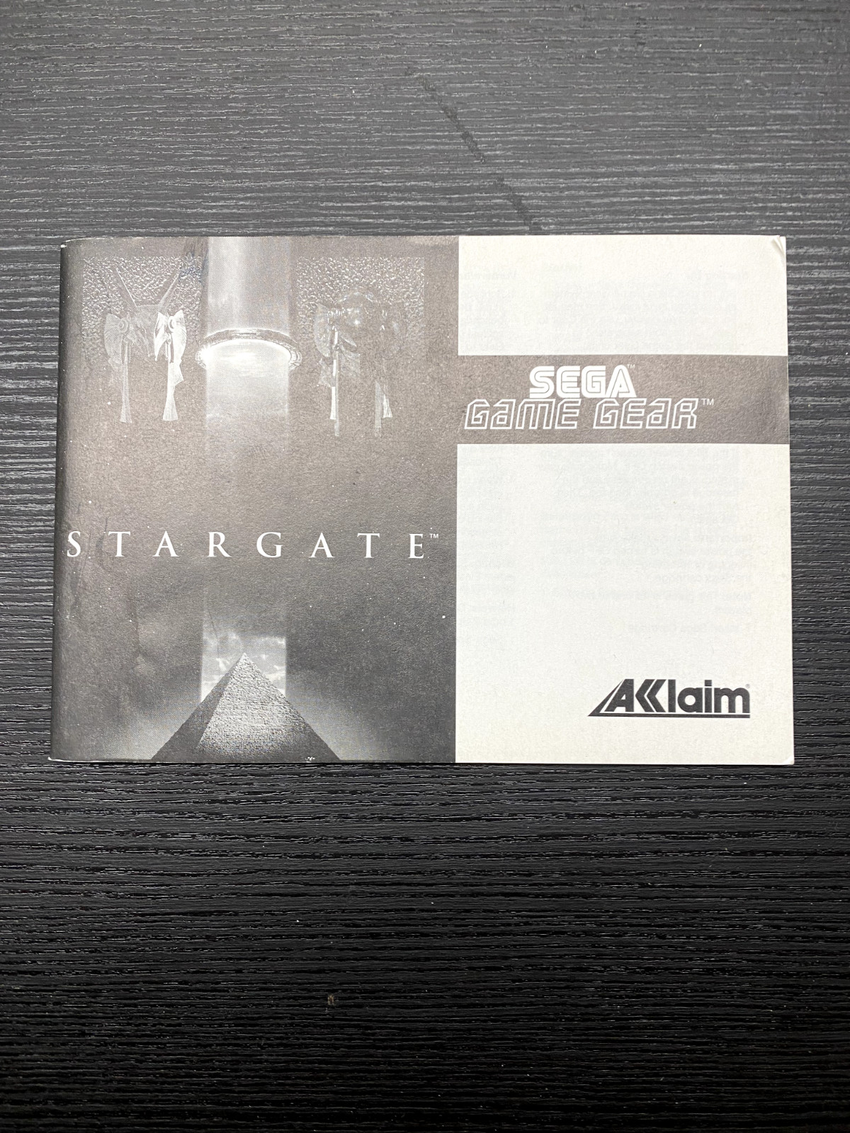 NOTICE SEULE StarGate Sega Game Gear GG Gamegear