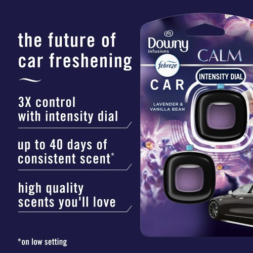 Febreze Car Vent Clip Air Freshener, Downy Calm Scent, 2 Count, 0.07 fl oz Each - Picture 7 of 15