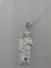 Colgante enchapado en plata St Jude con cadena Dije de San Judas Tadeo Con Cadena