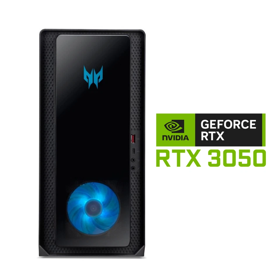 Computadora de escritorio Acer Predator Orion3000 1 TB NVIDIA GeForce RTX3050 certificada restaurada
