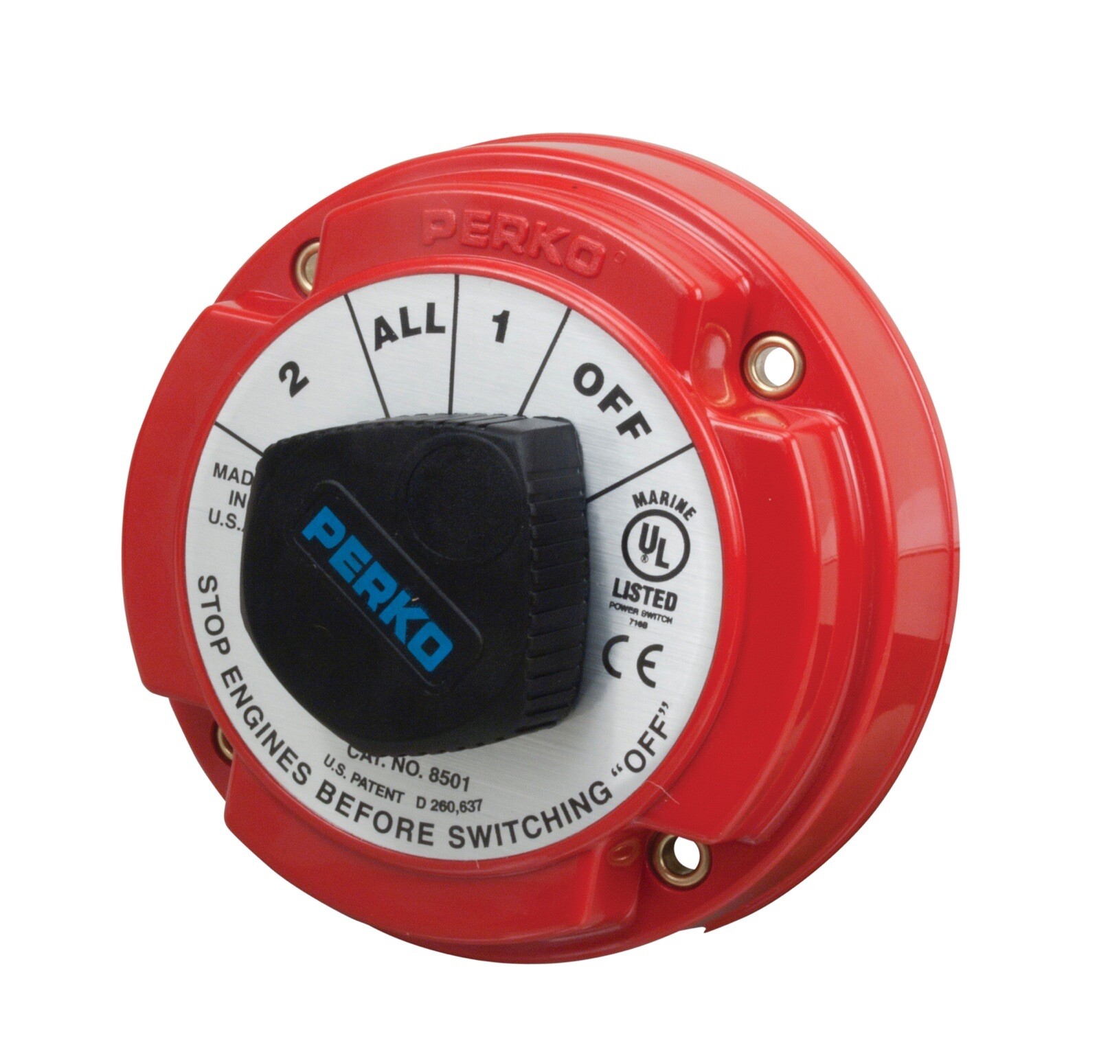 Perko 8501DP Marine Dual Battery Selector Switch for Boat/RV Motor NEW