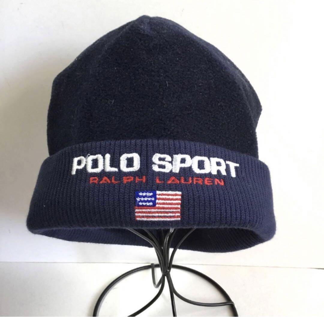 90s made in usa ラルフローレン ニット帽