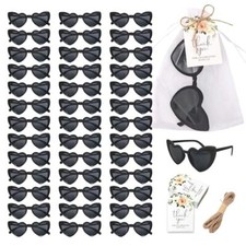 40 Sets of Heart-Shaped Sunglasses, Bulk Wedding Party Favors, Reception Gifts