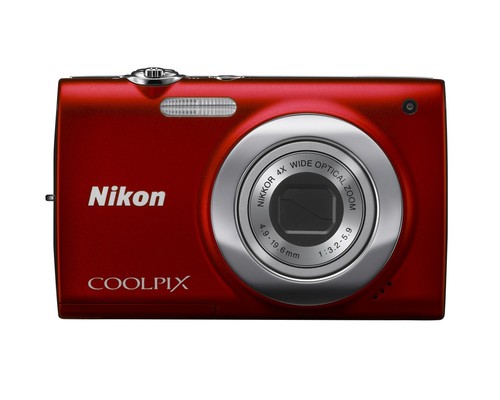Nikon COOLPIX S2500 12.0MP 4x Optical Zoom CCD Digital Camera - Red