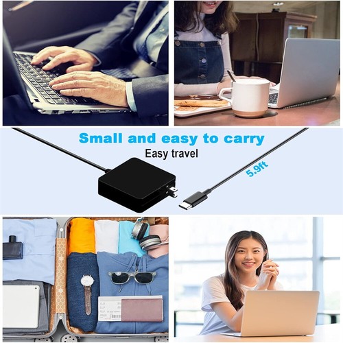 65W USB C Type C for Acer Chromebook Lenovo/HP/Asus/Samsung Power Laptop Charger - Picture 9 of 13