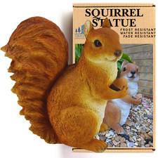 Red Squirrel with Acorn Indoor & Outdoor Use Animal Garden Ornament Squirrels