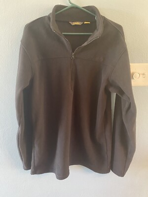 CABELA'S Men's Size M 1/4 Zip Fleece Pullover Black