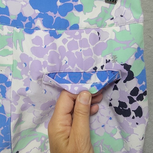 Izod Golf Skort Womens 2 Pickleball Skirt Shorts Floral Hydrangea Pockets Sporty - Picture 8 of 17