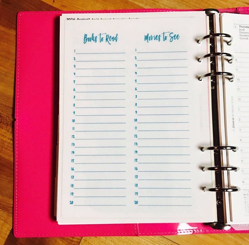Book Reading List Two Sided Dashboard for use with Filofax A5 - Picture 2 of 2