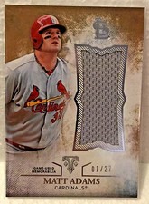 Matt Adams 2015 Topps Triple Threads Sepia Unity Jumbo Trikot # D 1/27 -