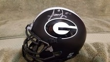 SONY MICHEL GEORGIA BULLDOGS SIGNED MINI HELMET W/COA #2