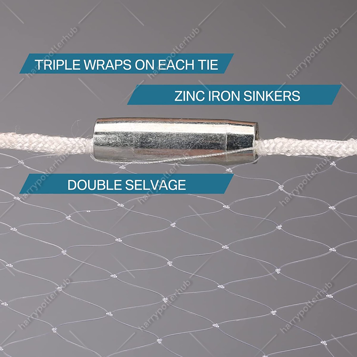 Vikye Werpnet 2,4m – Sterk Nylon Visnet Voor Zee- En Zoetwater